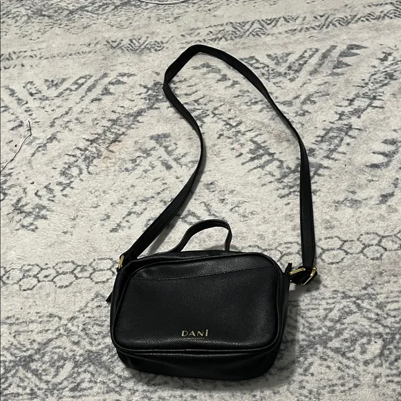 Danielle Nicole Black Crossbody Bag with Gold Accents - Picture 3 of 6